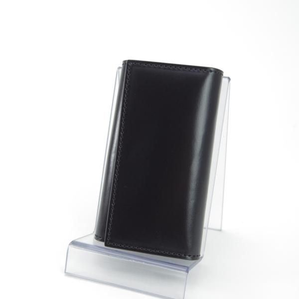 ほぼ未使用★(英)SIMPSON LONDON/シンプソン【定価￥21,600-★ブライドルレザー仕様/キーケース】レザー/本革/黒/メンズ★g294