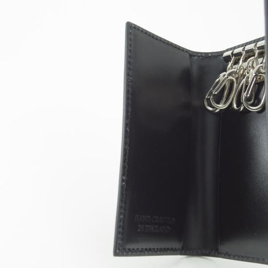 ほぼ未使用★(英)SIMPSON LONDON/シンプソン【定価￥21,600-★ブライドルレザー仕様/キーケース】レザー/本革/黒/メンズ★g294