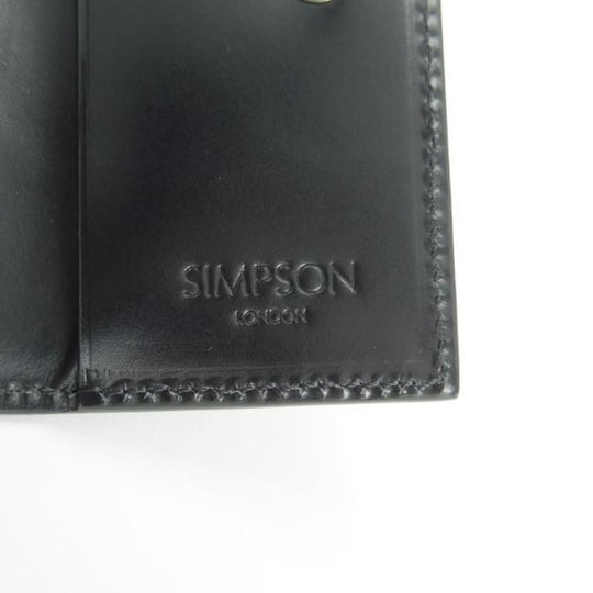 ほぼ未使用★(英)SIMPSON LONDON/シンプソン【定価￥21,600-★ブライドルレザー仕様/キーケース】レザー/本革/黒/メンズ★g294
