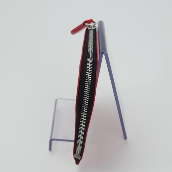 ほぼ未使用★(英)SIMPSON LONDON/シンプソン【定価￥16,200-★ブライドルレザー仕様/ロンドンシリーズ】L-ZIP財布/レザー/本革/赤★g295