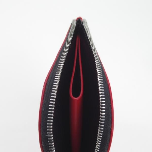 ほぼ未使用★(英)SIMPSON LONDON/シンプソン【定価￥16,200-★ブライドルレザー仕様/ロンドンシリーズ】L-ZIP財布/レザー/本革/赤★g295