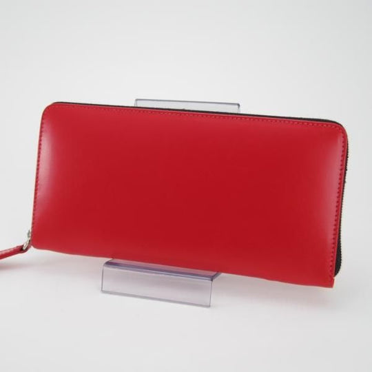 ほぼ未使用★(英)SIMPSON LONDON/シンプソン【定価￥51,840-★ブライドルレザー/ジップ長財布】ロングウォレット/レザー/赤/メンズ★g297