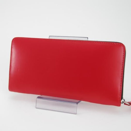 ほぼ未使用★(英)SIMPSON LONDON/シンプソン【定価￥51,840-★ブライドルレザー/ジップ長財布】ロングウォレット/レザー/赤/メンズ★g297