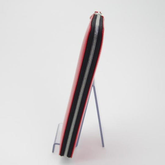 ほぼ未使用★(英)SIMPSON LONDON/シンプソン【定価￥51,840-★ブライドルレザー/ジップ長財布】ロングウォレット/レザー/赤/メンズ★g297