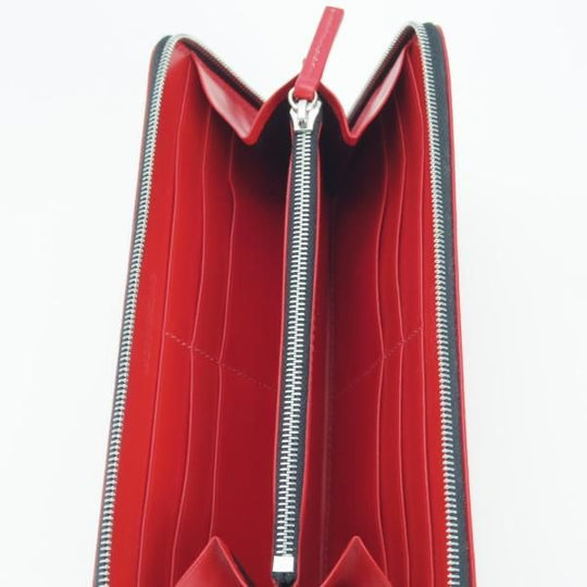 ほぼ未使用★(英)SIMPSON LONDON/シンプソン【定価￥51,840-★ブライドルレザー/ジップ長財布】ロングウォレット/レザー/赤/メンズ★g297