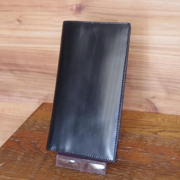 ほぼ未使用★(英)SIMPSON LONDON/シンプソン【定価￥41,040-★ブライドルレザー仕様/長財布】ロングウォレット/黒×茶/レザー/メンズ★g298