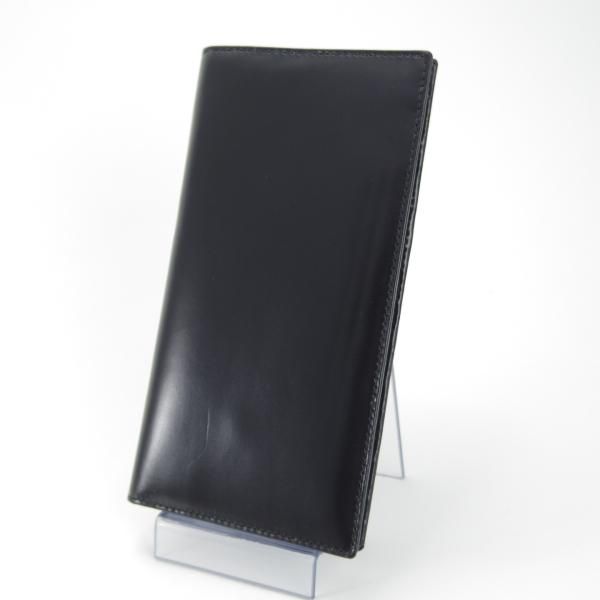 ほぼ未使用★(英)SIMPSON LONDON/シンプソン【定価￥41,040-★ブライドルレザー仕様/長財布】ロングウォレット/黒×茶/レザー/メンズ★g298