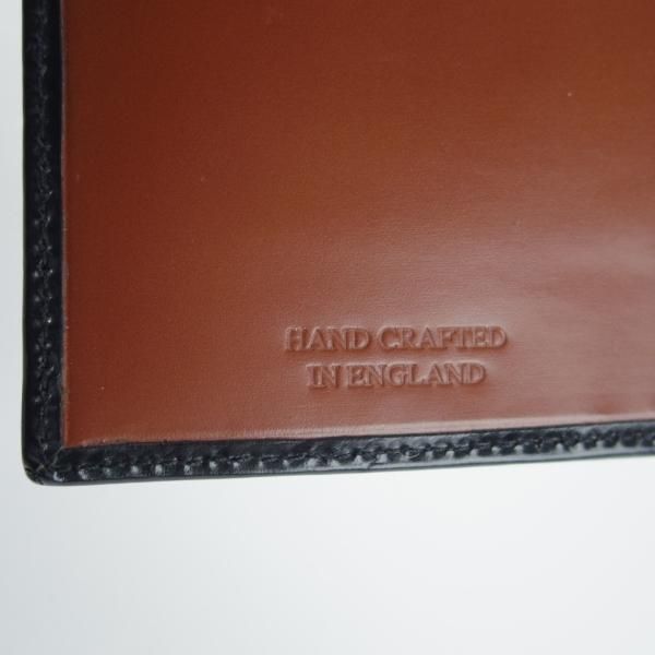 ほぼ未使用★(英)SIMPSON LONDON/シンプソン【定価￥41,040-★ブライドルレザー仕様/長財布】ロングウォレット/黒×茶/レザー/メンズ★g298