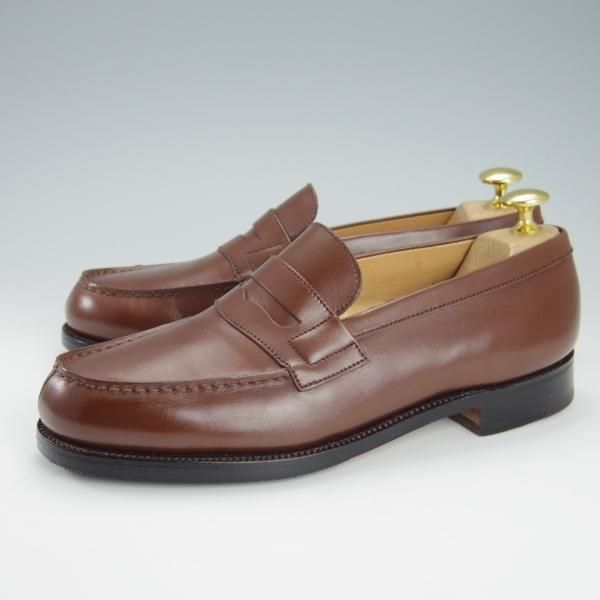 美品★J.M.ウェストン 5D【定価￥110,000-★180/41ラスト/TAN】コインローファー/ボックスカーフ/茶/メンズ/Weston/ウエストン★g314