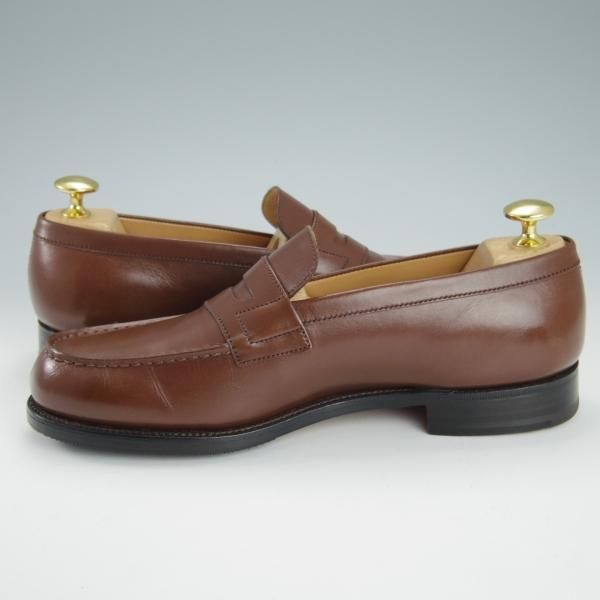 美品★J.M.ウェストン 5D【定価￥110,000-★180/41ラスト/TAN】コインローファー/ボックスカーフ/茶/メンズ/Weston/ウエストン★g314