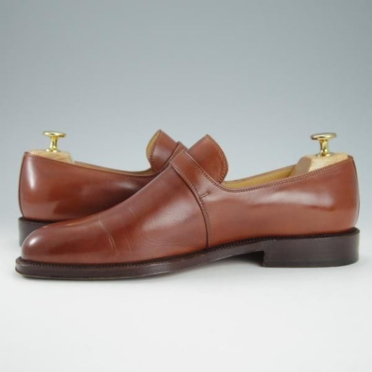 美品★(伊)タニノクリスチー SIZE 6.5【定価15万円以上★モンクストラップ/132119】カーフ/茶/メンズ/TANINO CRISCI★g318