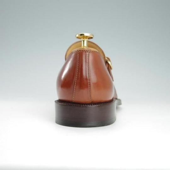 美品★(伊)タニノクリスチー SIZE 6.5【定価15万円以上★モンクストラップ/132119】カーフ/茶/メンズ/TANINO CRISCI★g318