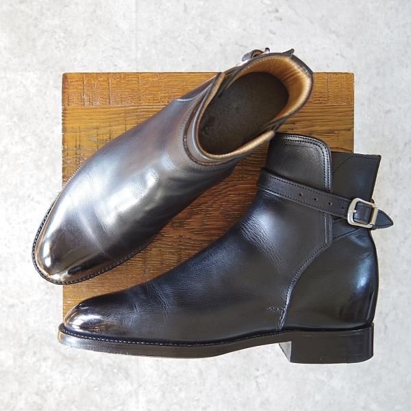 美品★(英)シュナイダーブーツ UK6【定価￥176,000-★ユニオンワークス別注/ジョッパーブーツ】52ラスト/黒/Schnieder Boots★g322