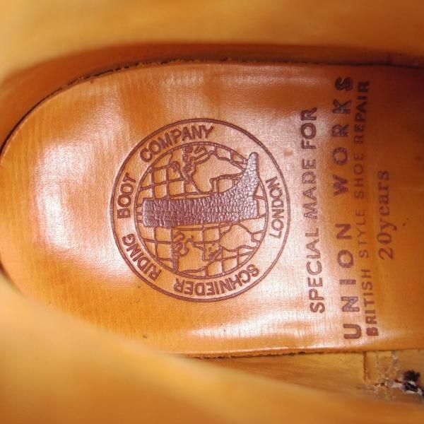 美品★(英)シュナイダーブーツ UK6【定価￥176,000-★ユニオンワークス別注/ジョッパーブーツ】52ラスト/黒/Schnieder Boots★g322