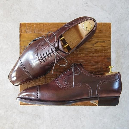 極上★(伊)リカルド・フレッチャ・ベステッティ SIZE 40.5【定価20万円程度★クォーターブローグ】RICCARDO FRECCIA BESTETTI★g323