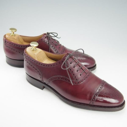 極上★クロケット&ジョーンズ 6.5E【★CHAIRMAN/チェアマン】236ラスト/セミブローグ/カーフ/赤茶/メンズ/Crockett&Jones★g324