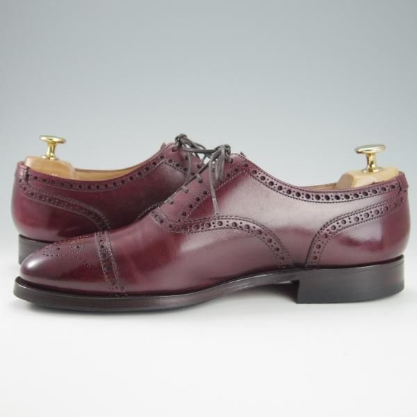 極上★クロケット&ジョーンズ 6.5E【★CHAIRMAN/チェアマン】236ラスト/セミブローグ/カーフ/赤茶/メンズ/Crockett&Jones★g324