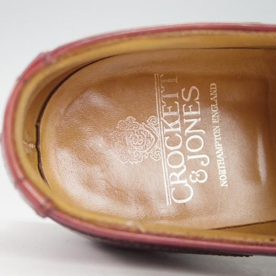 極上★クロケット&ジョーンズ 6.5E【★CHAIRMAN/チェアマン】236ラスト/セミブローグ/カーフ/赤茶/メンズ/Crockett&Jones★g324