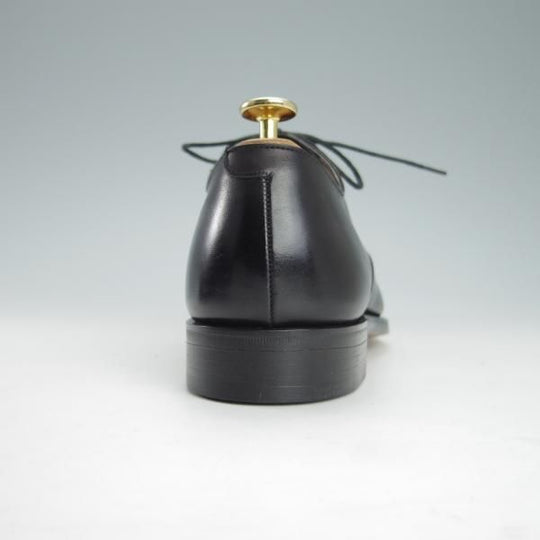 未使用★(英)グレンソン 6E【貴重★footmaster/フットマスター】プレーントゥ/Vフロント/カーフ/黒/メンズ/GRENSON★g325