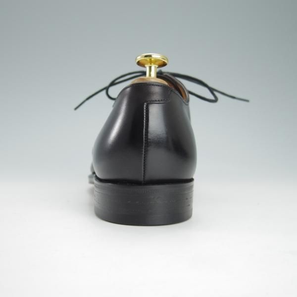 未使用★(英)グレンソン 6E【貴重★footmaster/フットマスター】プレーントゥ/Vフロント/カーフ/黒/メンズ/GRENSON★g325