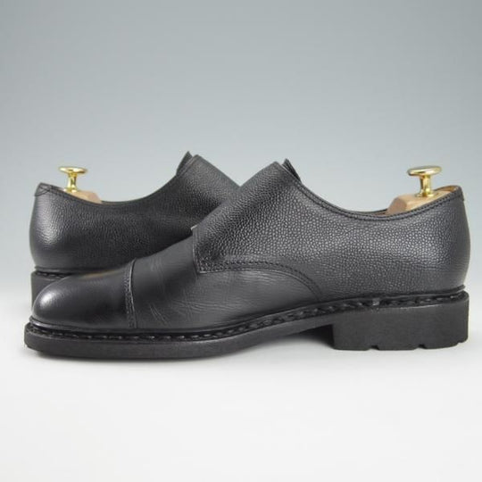 美品★パラブーツ SIZE 7【定価￥71,500-★ビームスF別注/POE】ダブルモンク/グレインレザー/黒/メンズ/BEAMS F/Paraboot★g326