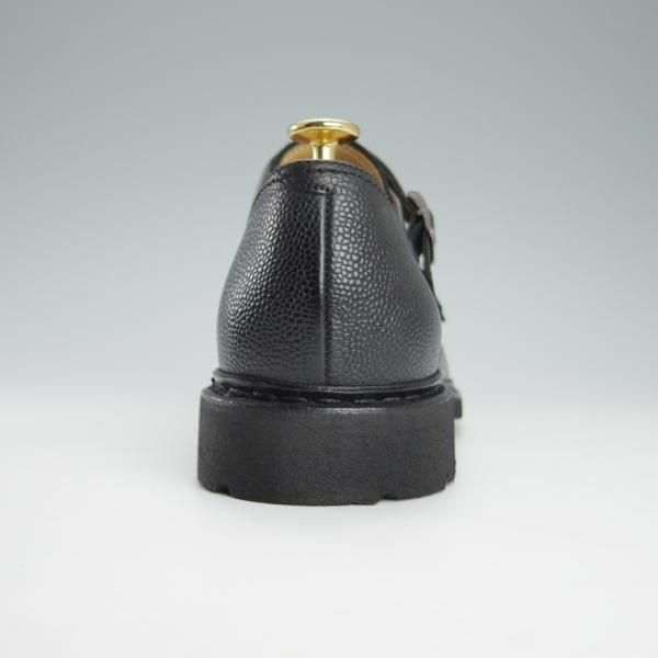 美品★パラブーツ SIZE 7【定価￥71,500-★ビームスF別注/POE】ダブルモンク/グレインレザー/黒/メンズ/BEAMS F/Paraboot★g326