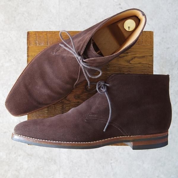 ★クロケット&ジョーンズ 9.5E【定価￥90,200-★ダイナイトソール仕様/TETBURY】348ラスト/チャッカブーツ/スエード/Crockett&Jones★g327