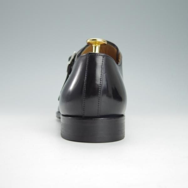 美品★(伊)フランチェスコ・ベニーニョ SIZE 7【定価￥61,600-★ダブルモンク/3216】カーフ/黒/メンズ/Francesco Benigno★g328