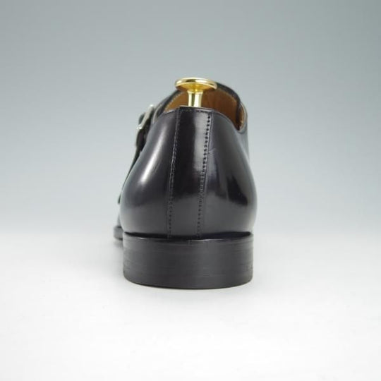 美品★(伊)フランチェスコ・ベニーニョ SIZE 7【定価￥61,600-★ダブルモンク/3216】カーフ/黒/メンズ/Francesco Benigno★g328