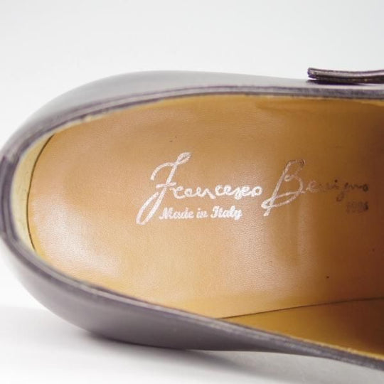 美品★(伊)フランチェスコ・ベニーニョ SIZE 7【定価￥61,600-★ダブルモンク/3216】カーフ/黒/メンズ/Francesco Benigno★g328