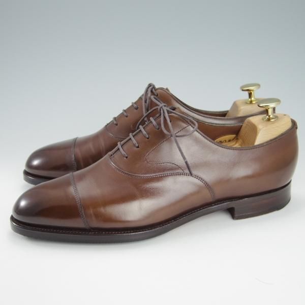 極上★エドワードグリーン 6.5E【モデル定価￥174,900-★チェルシー/CHELSEA/202ラスト】ストレートチップ/カーフ/茶/EDWARD GREEN★g330