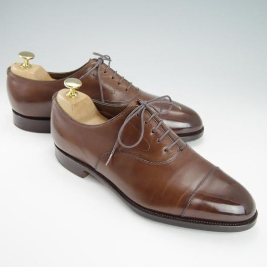 極上★エドワードグリーン 6.5E【モデル定価￥174,900-★チェルシー/CHELSEA/202ラスト】ストレートチップ/カーフ/茶/EDWARD GREEN★g330