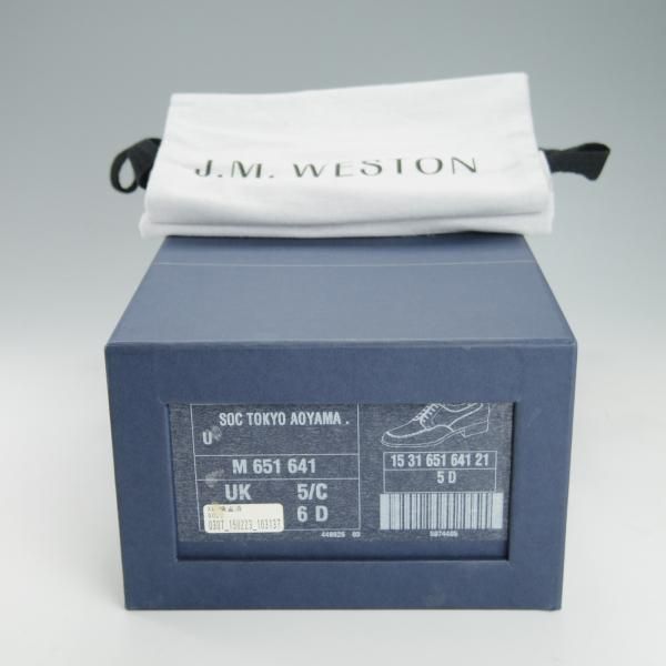 美品★J.M.ウェストン 5D【参考価格￥213,400-★スペシャルオーダー品/GOLF/ゴルフ】641/31ラスト/Uチップ/黒/Weston/ウエストン★g331