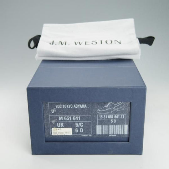 美品★J.M.ウェストン 5D【参考価格￥213,400-★スペシャルオーダー品/GOLF/ゴルフ】641/31ラスト/Uチップ/黒/Weston/ウエストン★g331