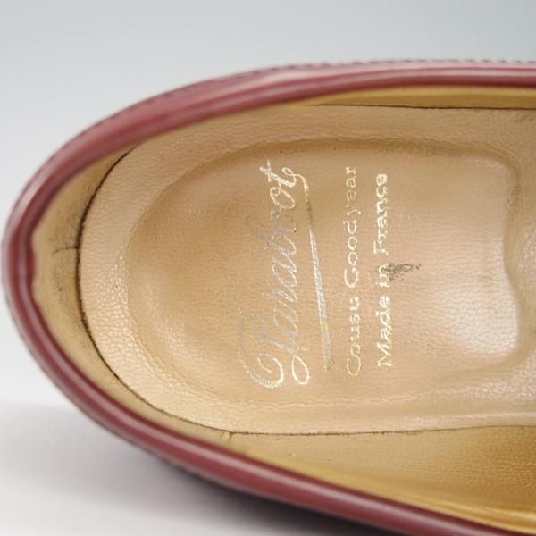 極上★パラブーツ SIZE 8【定価13万円以上★コードバン仕様/ADONEY】アドニー/コインローファー/赤茶/メンズ/Paraboot★g332