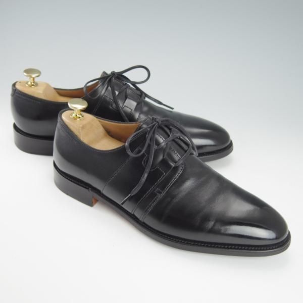 極美品★ジョンロブ 7E【定価￥291,600-★8695ラスト/AIRE/エール】プレーントゥ/ギリーシューズ/カーフ/黒/メンズ/JOHN LOBB★g333