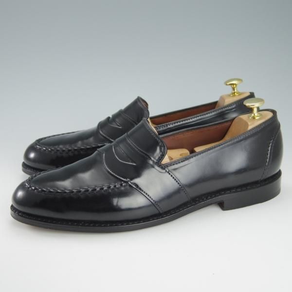 極美品★(米)アレンエドモンズ 10D【定価15万円以上★コードバン仕様/Randolph】コインローファー/黒/メンズ/ALLEN EDMONDS★g335