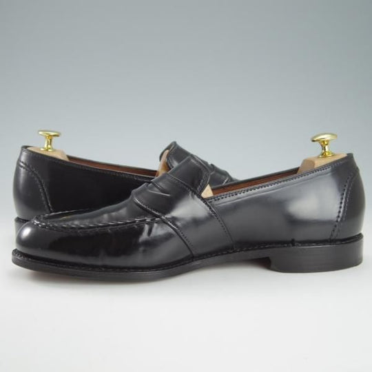 極美品★(米)アレンエドモンズ 10D【定価15万円以上★コードバン仕様/Randolph】コインローファー/黒/メンズ/ALLEN EDMONDS★g335