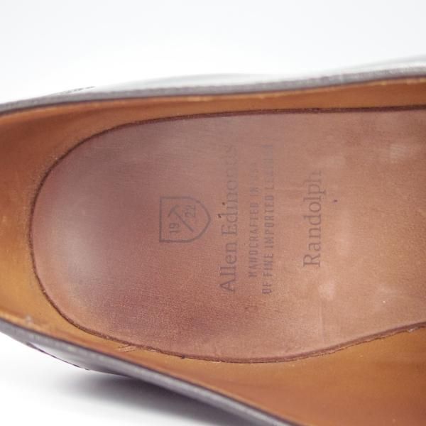 極美品★(米)アレンエドモンズ 10D【定価15万円以上★コードバン仕様/Randolph】コインローファー/黒/メンズ/ALLEN EDMONDS★g335