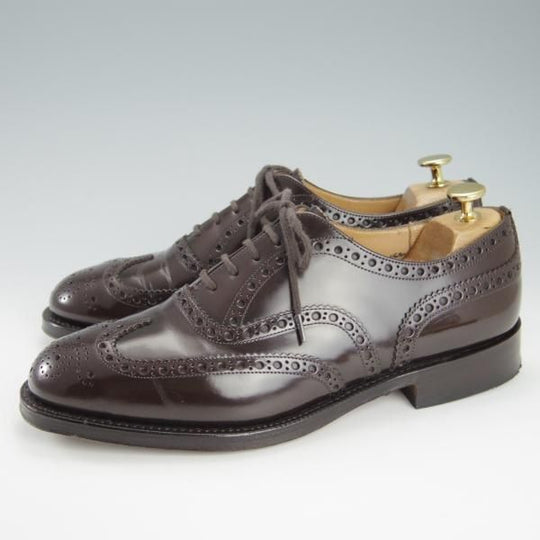 美品★チャーチ 80F/UK8【定価￥136,400-★BURWOOD/バーウッド】81ラスト/ポリッシュドバインダーカーフ/濃茶/メンズ/Church's★g336