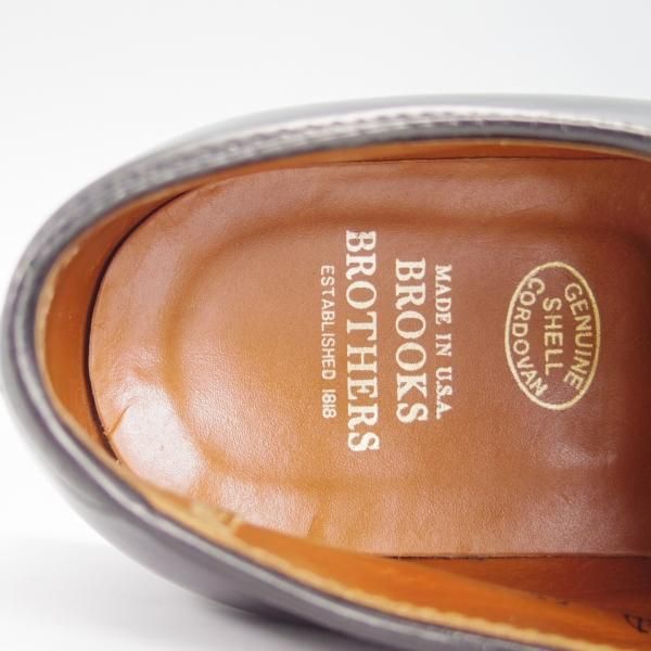 ★オールデン 7.5D【コードバン仕様★ブルックスブラザーズ別注/06607】ストレートチップ/黒/メンズ/BROOKS BROTHERS/Alden★g337