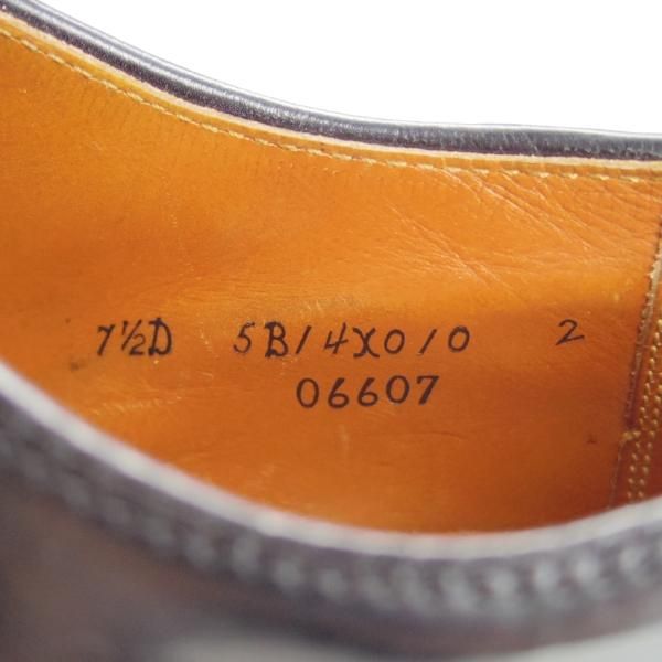★オールデン 7.5D【コードバン仕様★ブルックスブラザーズ別注/06607】ストレートチップ/黒/メンズ/BROOKS BROTHERS/Alden★g337
