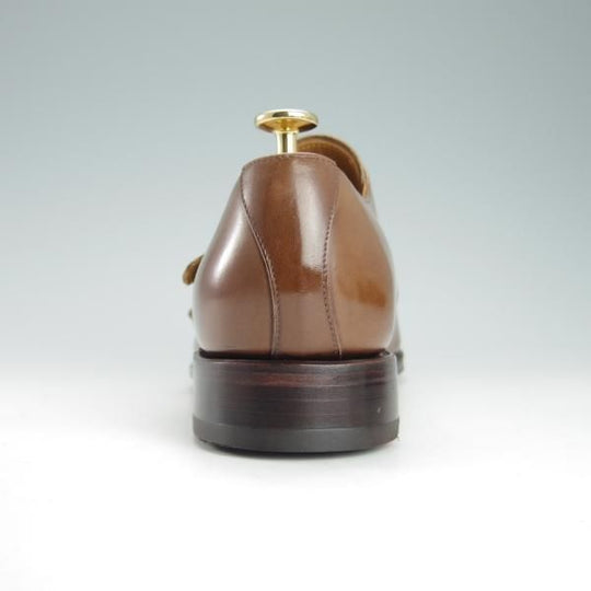 未使用★(スペイン製)MEERMIN/メルミン SIZE 8【グッドイヤーウェルテッド製法★ダブルモンク/茶】カーフ/メンズ★g338