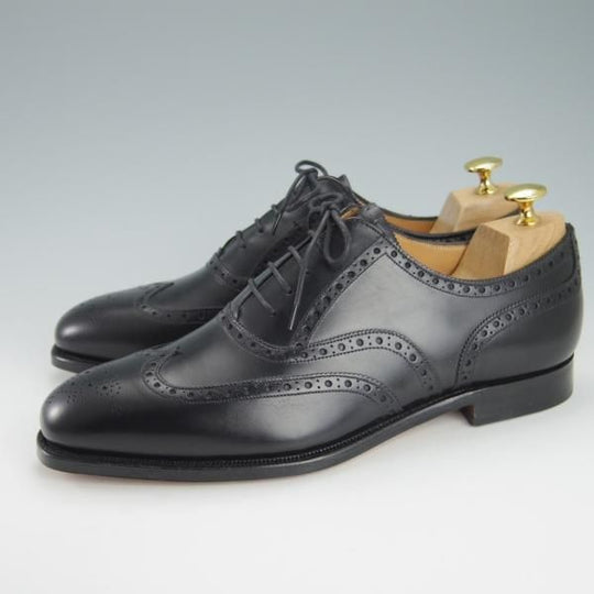 新品★(英)グレンソン 8.5F【現行定価￥64,900-★footmaster/フットマスター】BATH/22356-01/77ラスト/フルブローグ/黒/GRENSON★g339