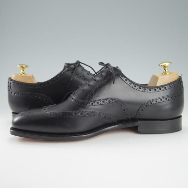 新品★(英)グレンソン 8.5F【現行定価￥64,900-★footmaster/フットマスター】BATH/22356-01/77ラスト/フルブローグ/黒/GRENSON★g339