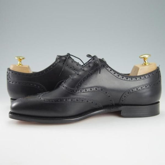 新品★(英)グレンソン 8.5F【現行定価￥64,900-★footmaster/フットマスター】BATH/22356-01/77ラスト/フルブローグ/黒/GRENSON★g339