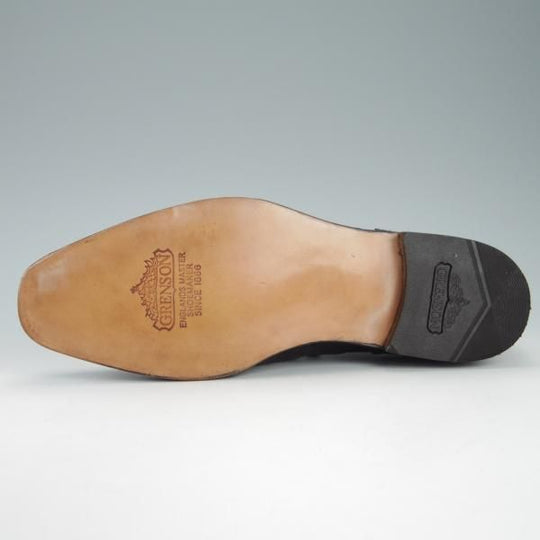 新品★(英)グレンソン 8.5F【現行定価￥64,900-★footmaster/フットマスター】BATH/22356-01/77ラスト/フルブローグ/黒/GRENSON★g339