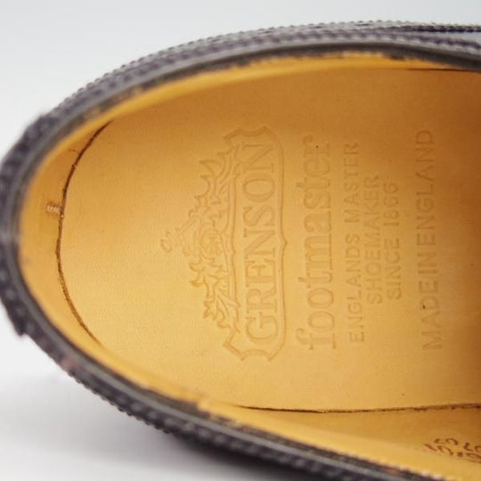 新品★(英)グレンソン 8.5F【現行定価￥64,900-★footmaster/フットマスター】BATH/22356-01/77ラスト/フルブローグ/黒/GRENSON★g339