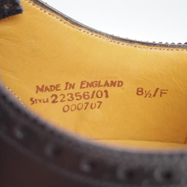 新品★(英)グレンソン 8.5F【現行定価￥64,900-★footmaster/フットマスター】BATH/22356-01/77ラスト/フルブローグ/黒/GRENSON★g339