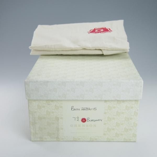 新品★(英)グレンソン 7.5F【定価￥64,900-★BATH/22356-15】フルブローグ/カーフ/バーガンディー/赤茶/メンズ/GRENSON★g340